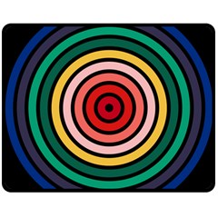 Nine 9 Bar Rainbow Target Double Sided Fleece Blanket (medium)  by WetdryvacsLair