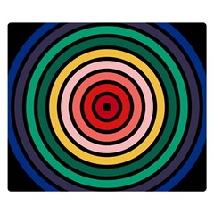 Nine 9 Bar Rainbow Target Double Sided Flano Blanket (small)  by WetdryvacsLair