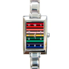 Nine 9 Bar Rainbow Rectangle Italian Charm Watch by WetdryvacsLair