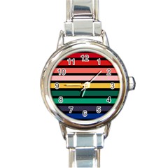 Nine 9 Bar Rainbow Round Italian Charm Watch by WetdryvacsLair