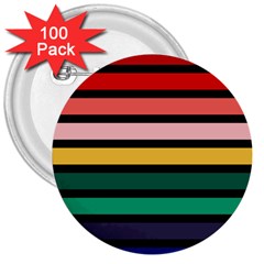 Nine 9 Bar Rainbow 3  Buttons (100 pack) 