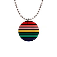 Nine 9 Bar Rainbow 1  Button Necklace