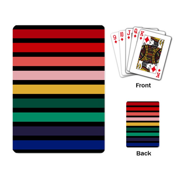 Nine 9 Bar Rainbow Playing Cards Single Design (Rectangle)