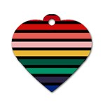 Nine 9 Bar Rainbow Dog Tag Heart (Two Sides) Front