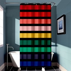 Nine 9 Bar Rainbow Shower Curtain 36  x 72  (Stall) 