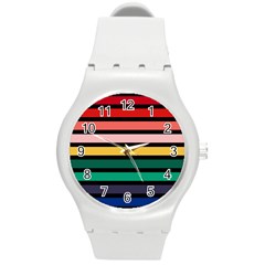 Nine 9 Bar Rainbow Round Plastic Sport Watch (m) by WetdryvacsLair