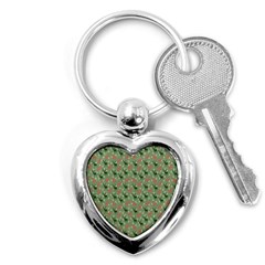 Deer Retro Pattern Key Chain (Heart)