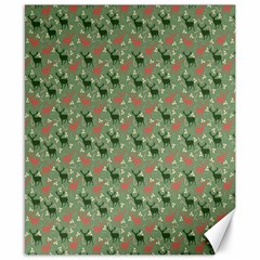 Deer Retro Pattern Canvas 8  X 10 