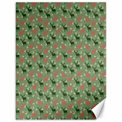 Deer Retro Pattern Canvas 12  X 16 