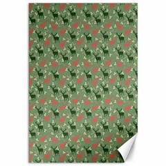 Deer Retro Pattern Canvas 12  X 18 