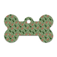 Deer Retro Pattern Dog Tag Bone (One Side)