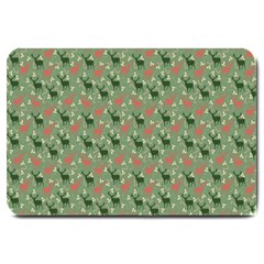 Deer Retro Pattern Large Doormat  by HermanTelo