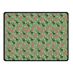 Deer Retro Pattern Fleece Blanket (small)