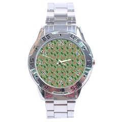 Deer Retro Pattern Stainless Steel Analogue Watch