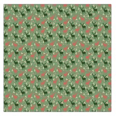 Deer Retro Pattern Large Satin Scarf (square)