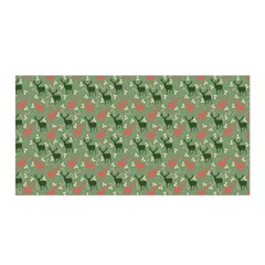 Deer Retro Pattern Satin Wrap