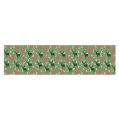 Deer Retro Pattern Satin Scarf (oblong)