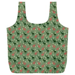 Deer Retro Pattern Full Print Recycle Bag (xxl) by HermanTelo