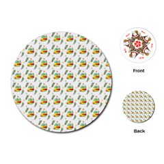 Background Cactus Playing Cards Single Design (round)