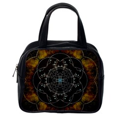 Mandala - 0005 - The Pressing Classic Handbag (one Side) by WetdryvacsLair