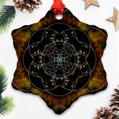 Mandala - 0005 - The Pressing Snowflake Ornament (two Sides) by WetdryvacsLair