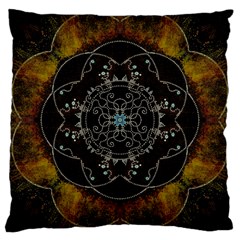 Mandala - 0005 - The Pressing Large Cushion Case (one Side) by WetdryvacsLair