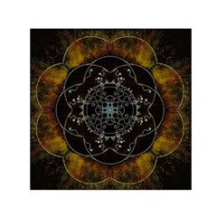 Mandala - 0005 - The Pressing Small Satin Scarf (square) by WetdryvacsLair