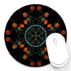 Mandala - 0006 - Floating Free Round Mousepads by WetdryvacsLair