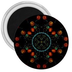 Mandala - 0006 - Floating Free 3  Magnets by WetdryvacsLair