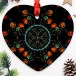 Mandala - 0006 - Floating Free Ornament (Heart) Front