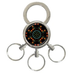 Mandala - 0006 - Floating Free 3-ring Key Chain by WetdryvacsLair