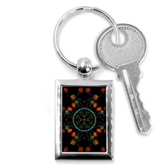 Mandala - 0006 - Floating Free Key Chain (rectangle) by WetdryvacsLair