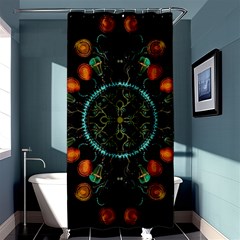 Mandala - 0006 - Floating Free Shower Curtain 36  X 72  (stall)  by WetdryvacsLair