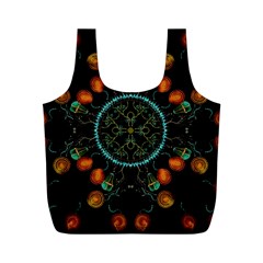 Mandala - 0006 - Floating Free Full Print Recycle Bag (m) by WetdryvacsLair