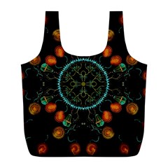 Mandala - 0006 - Floating Free Full Print Recycle Bag (l) by WetdryvacsLair