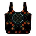 Mandala - 0006 - Floating Free Full Print Recycle Bag (L) Front