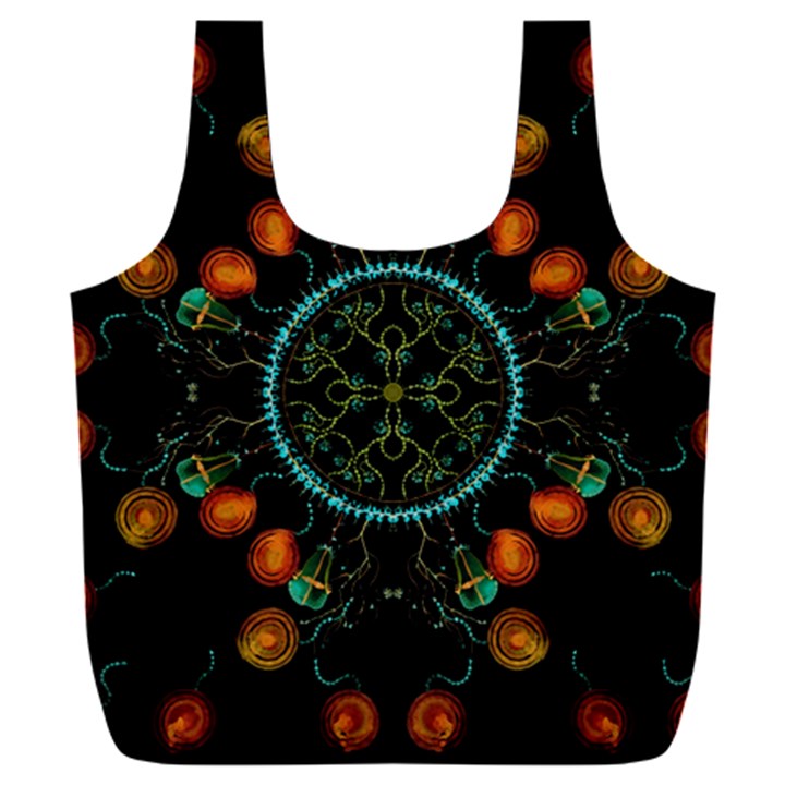 Mandala - 0006 - Floating Free Full Print Recycle Bag (XXL)