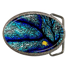 Sea-fans-diving-coral-stained-glass Belt Buckles by Sapixe