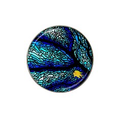 Sea-fans-diving-coral-stained-glass Hat Clip Ball Marker (4 Pack) by Sapixe