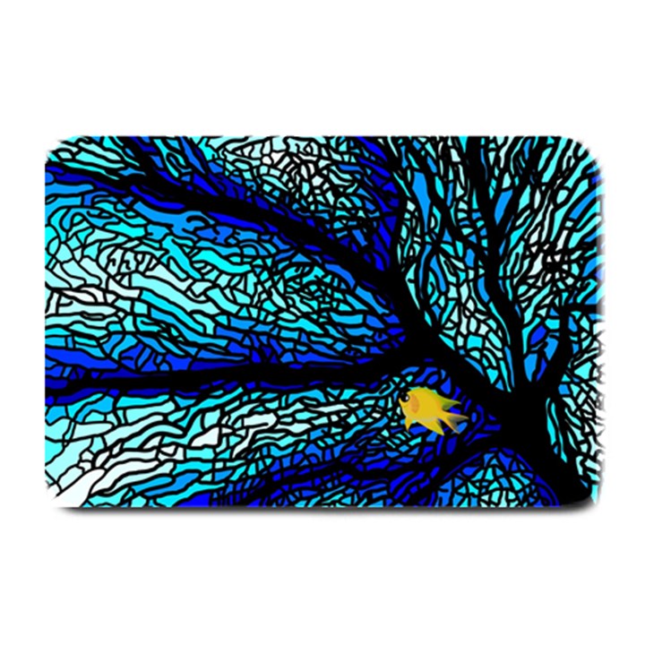 Sea-fans-diving-coral-stained-glass Plate Mats