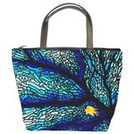 Sea-fans-diving-coral-stained-glass Bucket Bag Front