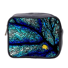 Sea-fans-diving-coral-stained-glass Mini Toiletries Bag (two Sides) by Sapixe