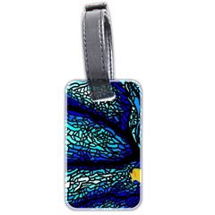 Sea-fans-diving-coral-stained-glass Luggage Tag (two Sides) by Sapixe