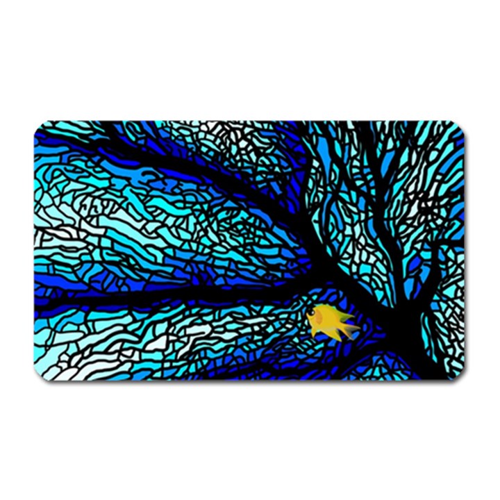 Sea-fans-diving-coral-stained-glass Magnet (Rectangular)