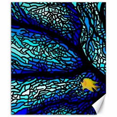 Sea-fans-diving-coral-stained-glass Canvas 8  X 10  by Sapixe