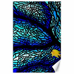 Sea-fans-diving-coral-stained-glass Canvas 24  X 36  by Sapixe