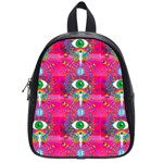 Pink third eye  School Bag (Small) Front