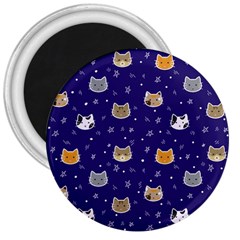 Multi Cats 3  Magnets by CleverGoods