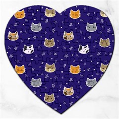 Multi Cats Jigsaw Puzzle (heart) by CleverGoods