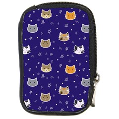 Multi Cats Compact Camera Leather Case